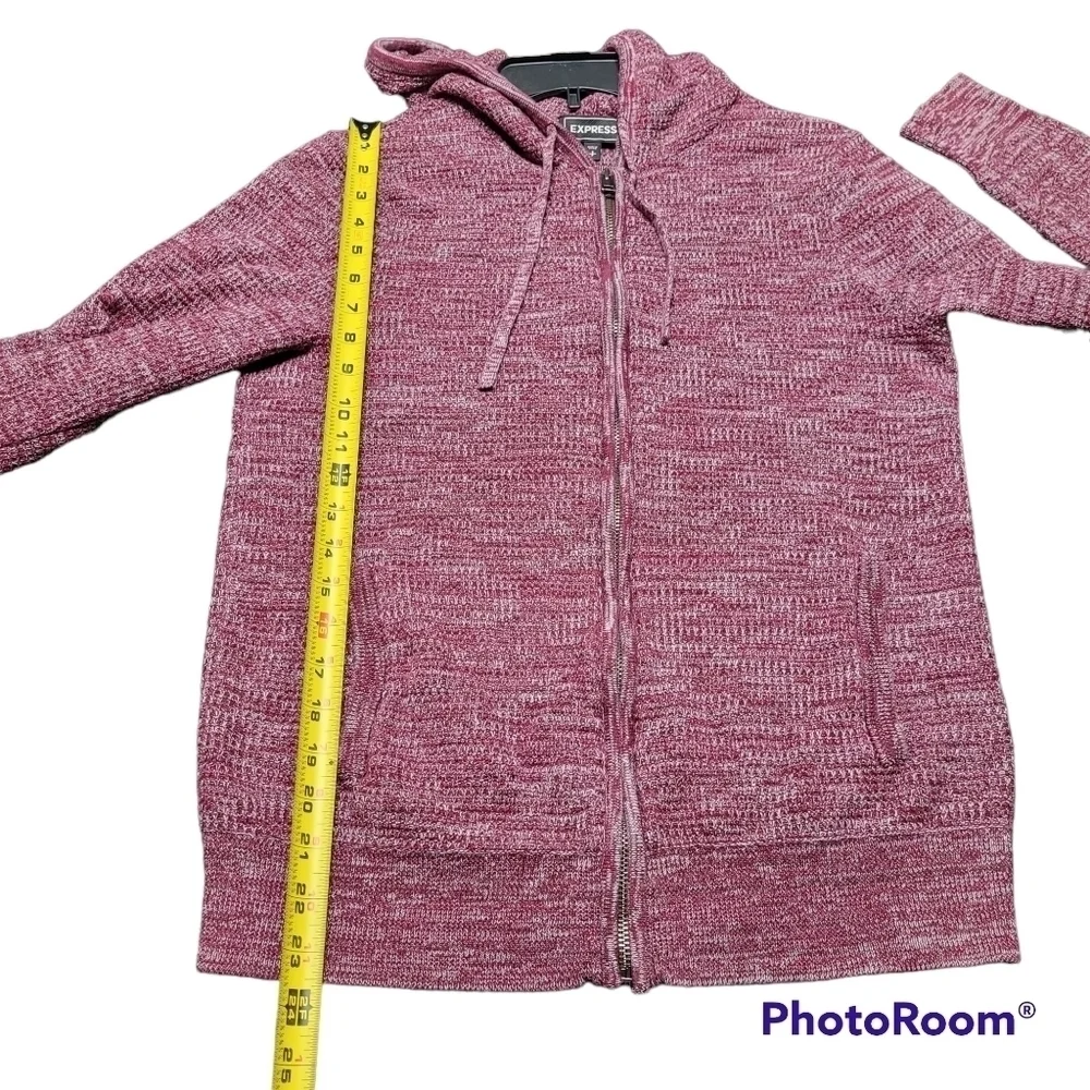 Express Full Zip Hooded‎ Sweater Knit Jacket Size Small